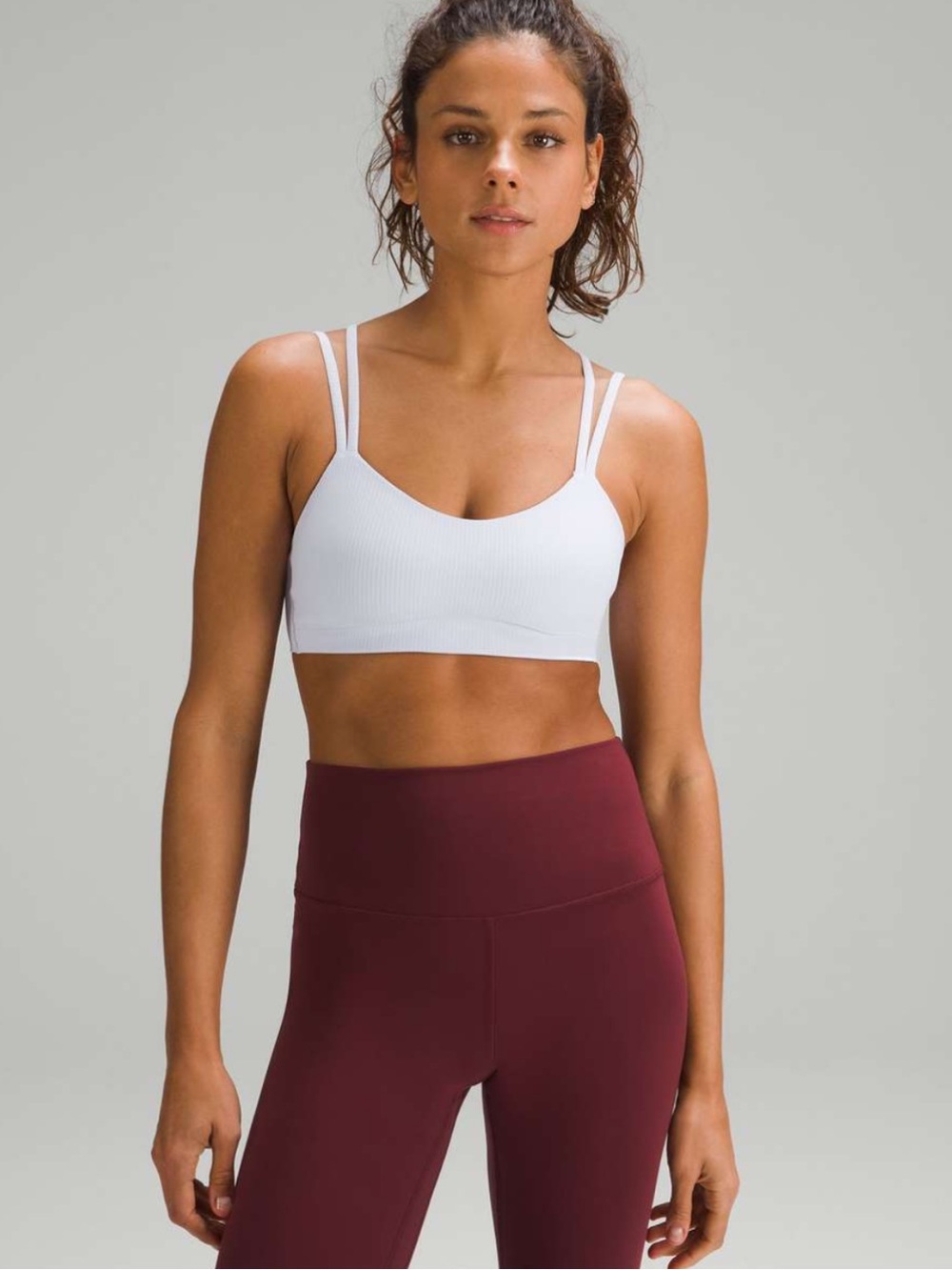 Lululemon like a cloud ribbed sports bra light support b/c cup blissful blue